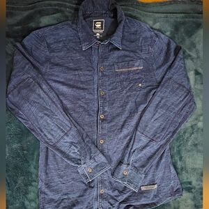 Blue Denim Button-Up Shirt